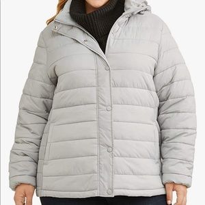 time and tru women's packable puffer jacket with hood